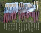Turkniv med tennstål / gisttenner  9,5 cm blad - Fjellbjørk - rask levering med gravering. thumbnail