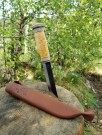Jakttkniv HJORT - Fjellbjørk - 13 cm blad - Rask levering med gravering thumbnail