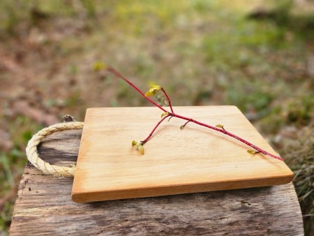 Skjærefjøl i Svartor m/bånd