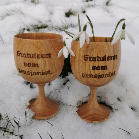 Øl og vinglass på stett / Gravering