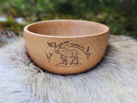 Fjelltind Turskål / bolle Lys (10cm) - m/suvenir motiv