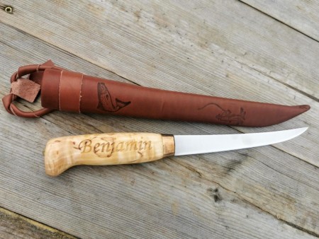 Fiskekniv 3 - Wood Jewel - Rask levering med gravering