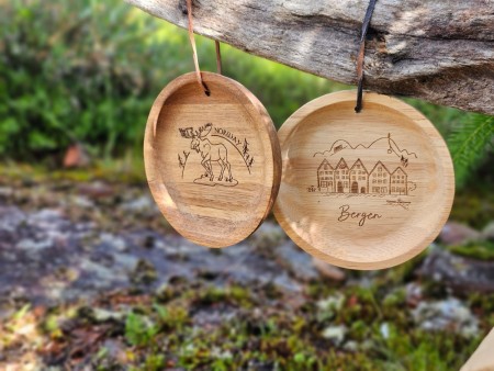 Fjelltind Tallerken/ Asjett, Lys (12,5cm) - m/suvenir motiv