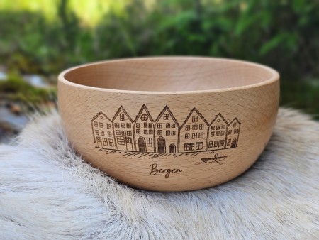 Fjelltind Turskål / bolle Lys (12,5 cm) - m/suvenir motiv