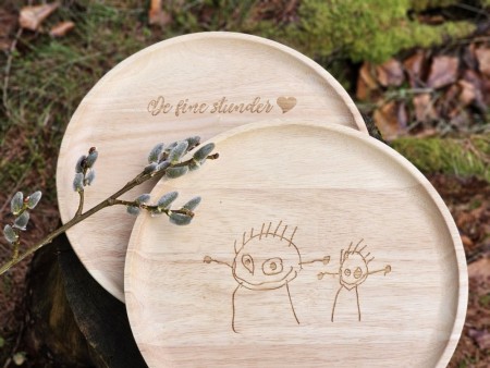 Fjelltind Tallerken/ Fat, Lys (27cm) - Rask levering med gravering