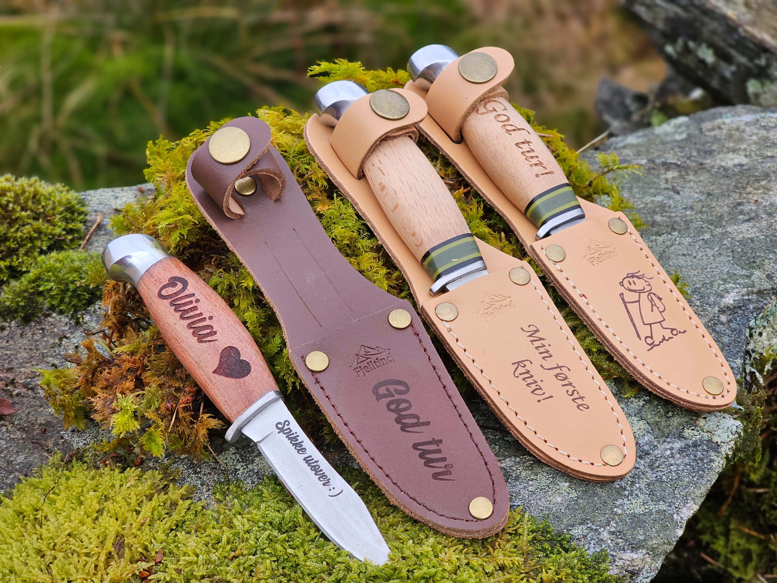 barnekniv turkspeiderkniv mørk og lys@niv 